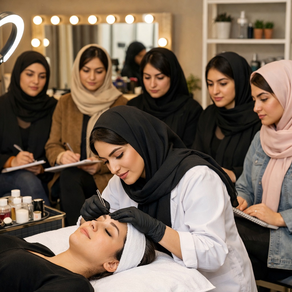 Eyebrow correction training 1 آموزش اصلاح ابرو در اصفهان
